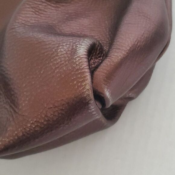 BRIGHTON Metallic Bronze Leather Small Hobo Bag‎ - Picture 6 of 9